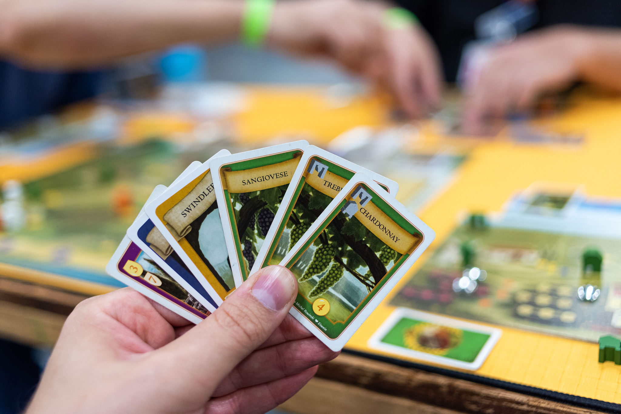 Hand of cards in Viticulture