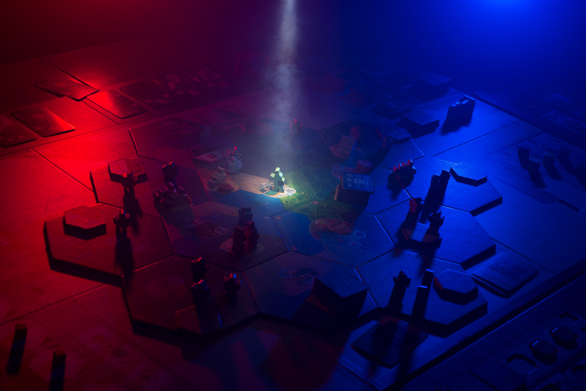 Freeze! Police! A player pawn in Escape Plan is caught.