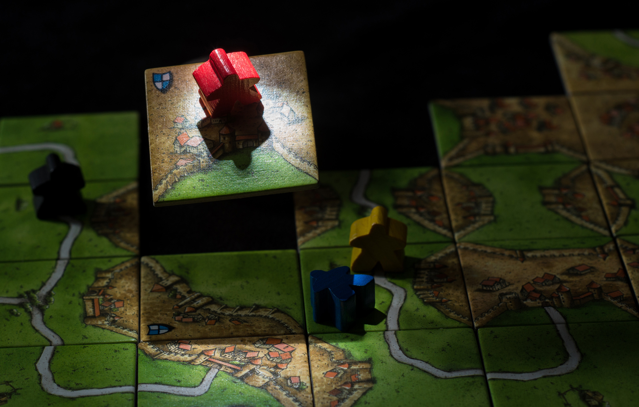 Knighted meeple in Carcassonne