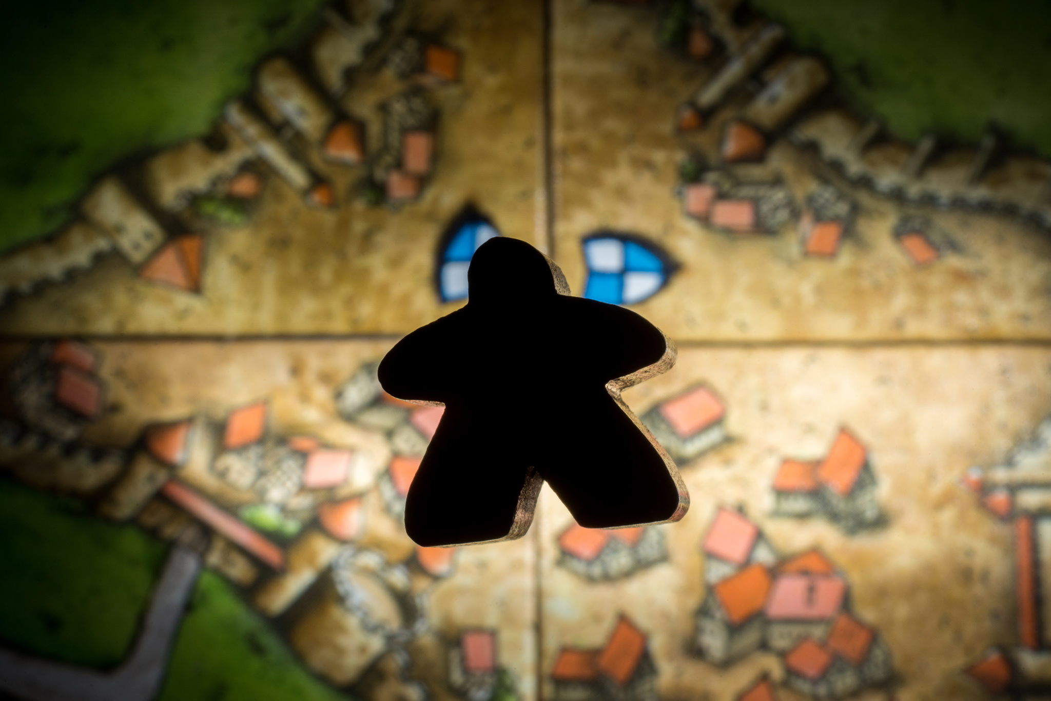 Knighted meeple in Carcassonne
