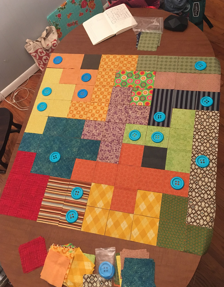 Layout of the cut quilt squares