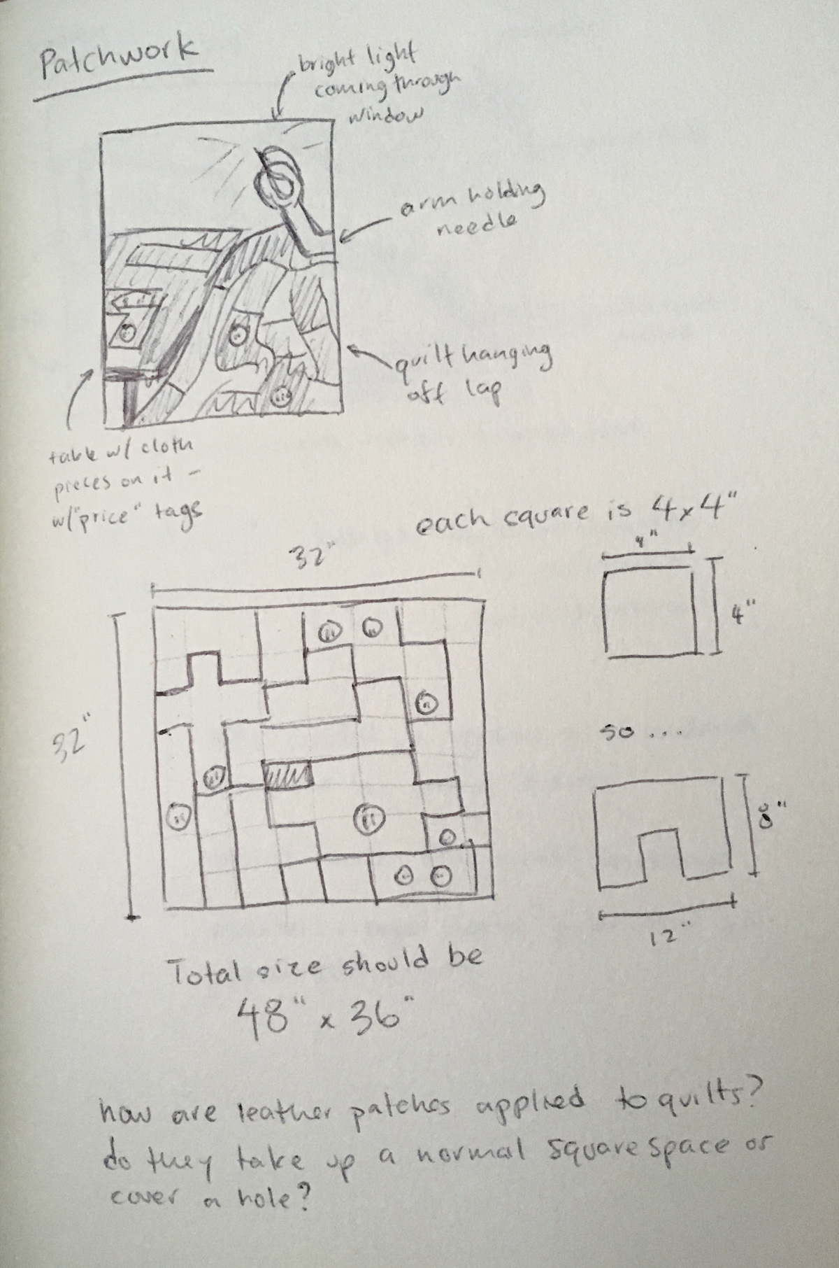 Working with ideas for the Patchwork photo