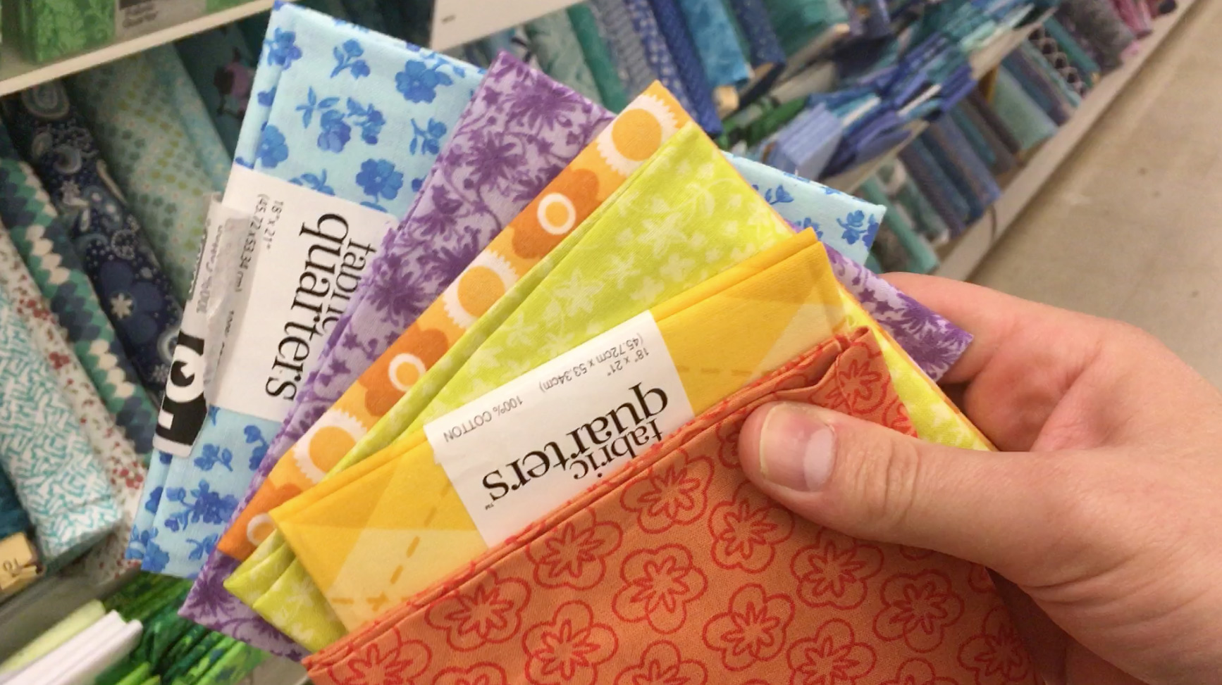 Selecting the first cuts of fabric